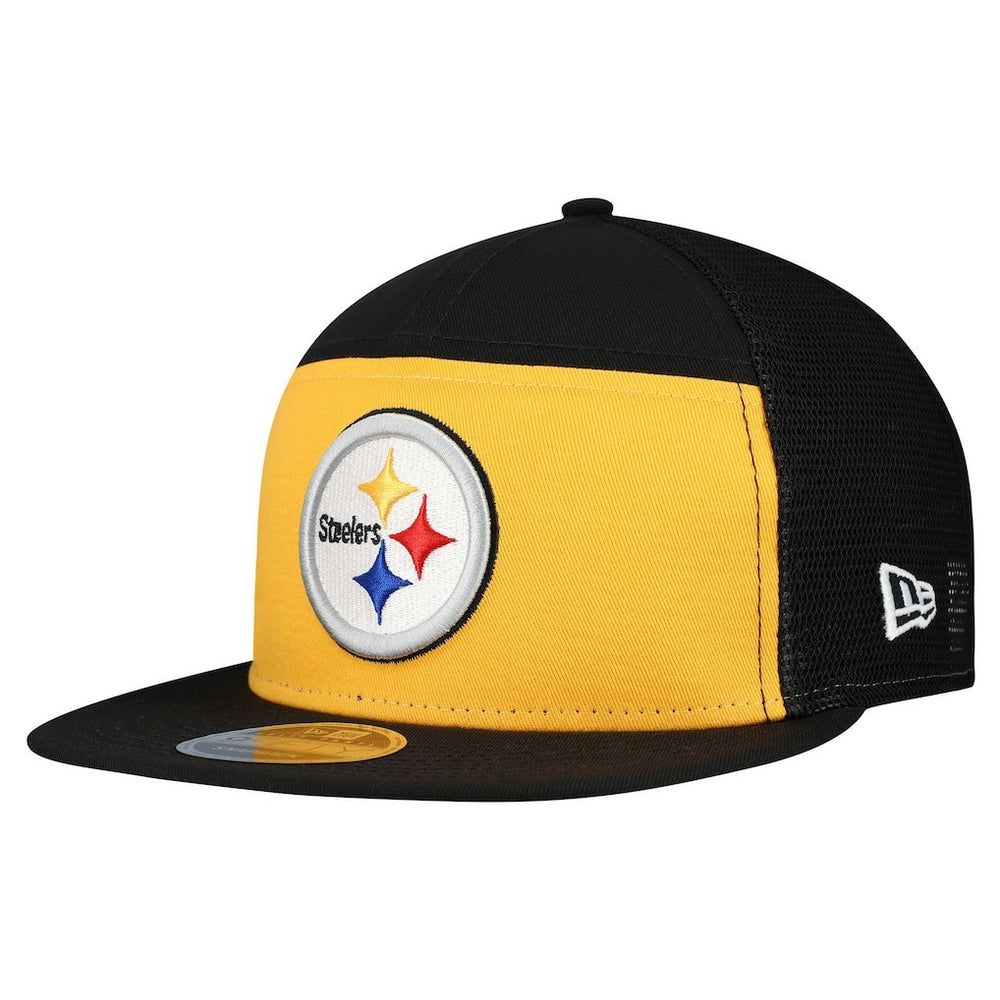 Pittsburgh Steelers New Era Outdoor Split Panel 9FIFTY Snapback Hat Gold/Black - NFL