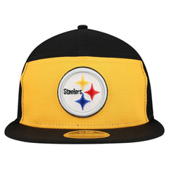 Pittsburgh Steelers New Era Outdoor Split Panel 9FIFTY Snapback Hat Gold/Black - NFL