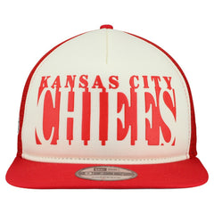 Kansas City Chiefs New Era Cutout A-Frame 9FIFTY Snapback Hat Cream/Red - NFL