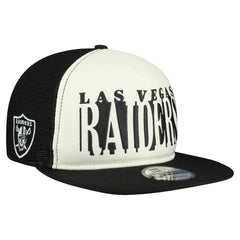 Las Vegas Raiders New Era Cutout A-Frame 9FIFTY Snapback Hat Cream/Black - NFL