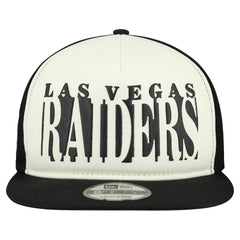 Las Vegas Raiders New Era Cutout A-Frame 9FIFTY Snapback Hat Cream/Black - NFL