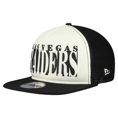 Las Vegas Raiders New Era Cutout A-Frame 9FIFTY Snapback Hat Cream/Black - NFL