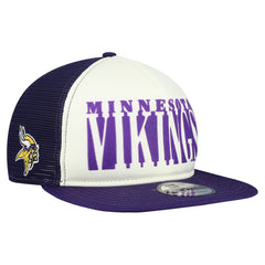 Minnesota Vikings New Era Cutout A-Frame 9FIFTY Snapback Hat Cream/Purple - NFL
