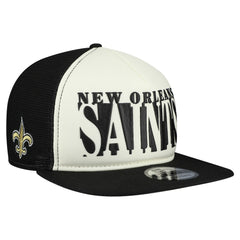 New Orleans Saints New Era Cutout A-Frame 9FIFTY Snapback Hat Cream/Black - NFL