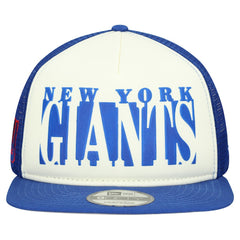 New York Giants New Era Cutout A-Frame 9FIFTY Snapback Hat Cream/Royal - NFL