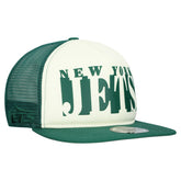 New York Jets New Era Cutout A-Frame 9FIFTY Snapback Hat Cream/Green - NFL