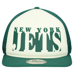 New York Jets New Era Cutout A-Frame 9FIFTY Snapback Hat Cream/Green - NFL