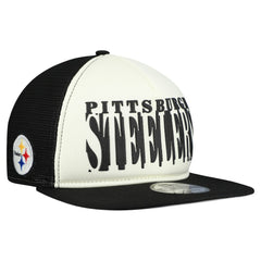Pittsburgh Steelers New Era Cutout A-Frame 9FIFTY Snapback Hat Cream/Black - NFL