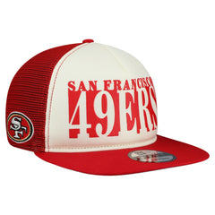 San Francisco 49ers New Era Cutout A-Frame 9FIFTY Snapback Hat Cream/Scarlet - NFL