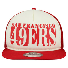 San Francisco 49ers New Era Cutout A-Frame 9FIFTY Snapback Hat Cream/Scarlet - NFL