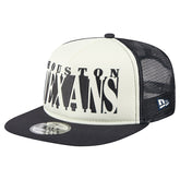 Houston Texans New Era Cutout A-Frame 9FIFTY Snapback Hat Cream/Navy - NFL