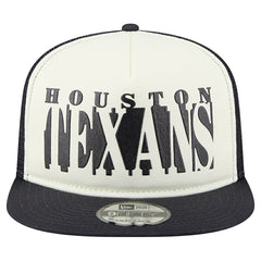 Houston Texans New Era Cutout A-Frame 9FIFTY Snapback Hat Cream/Navy - NFL