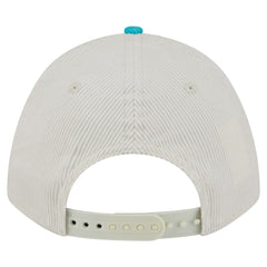 Miami Dolphins New Era Throwback Two-Tone Sided Corduroy 9FORTY A-Frame Adjustable Hat Cream/Aqua - NFL