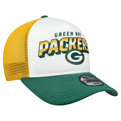 Green Bay Packers New Era Youth Streak 9FORTY A-Frame Adjustable Hat White/Green - NFL