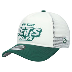 New York Jets New Era Youth Streak 9FORTY A-Frame Adjustable Hat White/Green - NFL