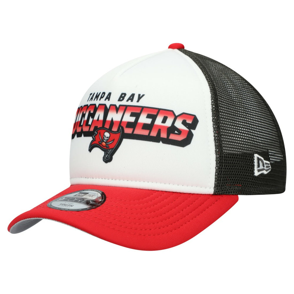 Tampa Bay Buccaneers New Era Youth Streak 9FORTY A-Frame Adjustable Hat White/Red - NFL