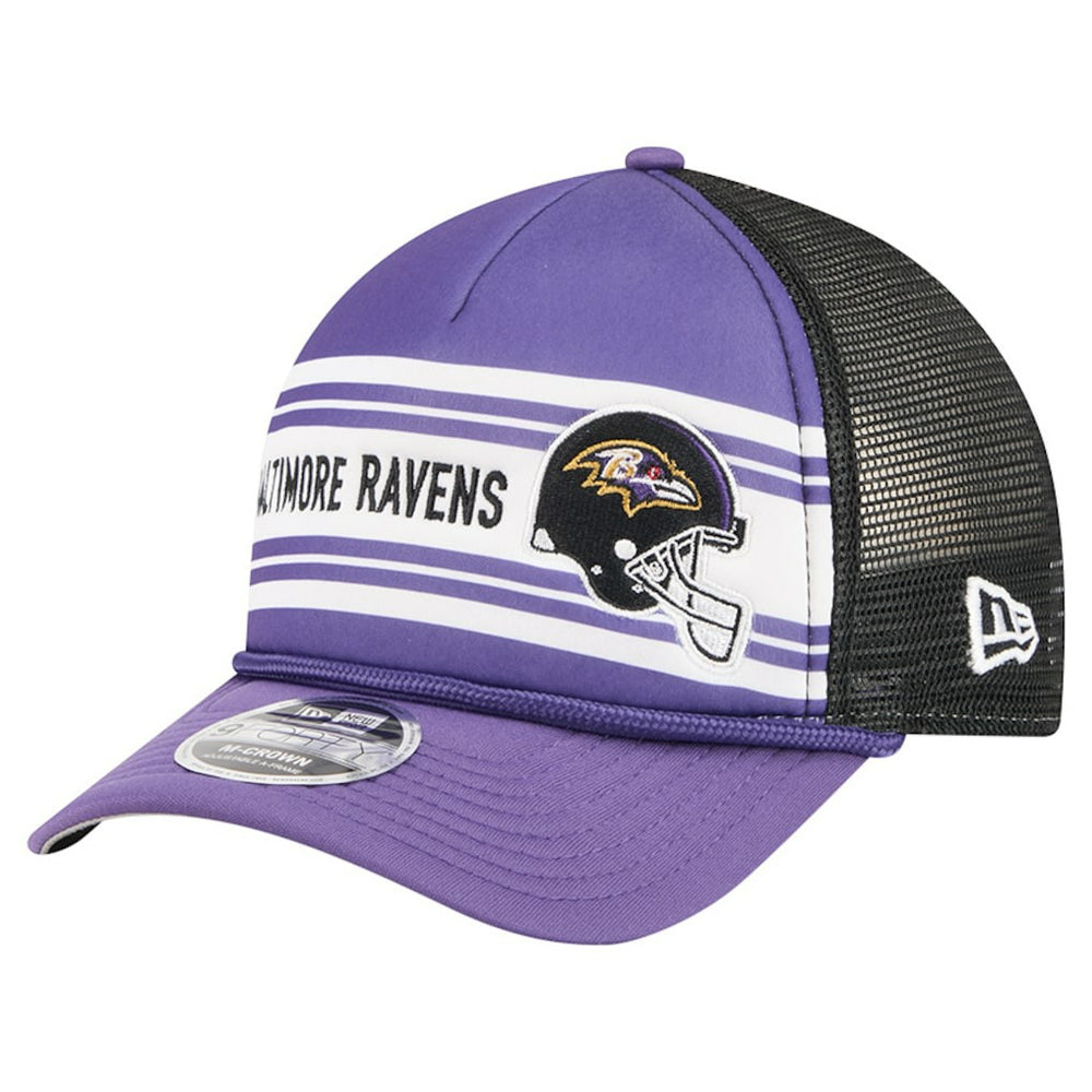Baltimore Ravens New Era Linear A-Frame 9FORTY Adjustable Hat Purple - NFL