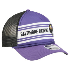 Baltimore Ravens New Era Linear A-Frame 9FORTY Adjustable Hat Purple - NFL