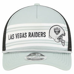Las Vegas Raiders New Era Linear A-Frame 9FORTY Adjustable Hat Silver - NFL