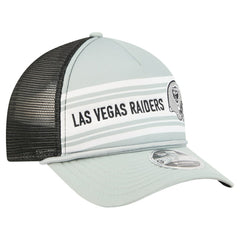Las Vegas Raiders New Era Linear A-Frame 9FORTY Adjustable Hat Silver - NFL