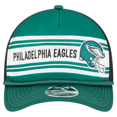Philadelphia Eagles New Era Linear A-Frame 9FORTY Adjustable Hat Green - NFL