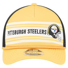 Pittsburgh Steelers New Era Linear A-Frame 9FORTY Adjustable Hat Gold - NFL