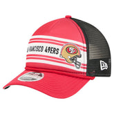 San Francisco 49ers New Era Linear A-Frame 9FORTY Adjustable Hat Red - NFL