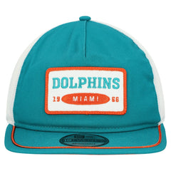 Miami Dolphins New Era Patch 19TWENTY Adjustable Hat Aqua/White - NFL
