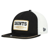New Orleans Saints New Era Patch 19TWENTY Adjustable Hat Black/White - NFL