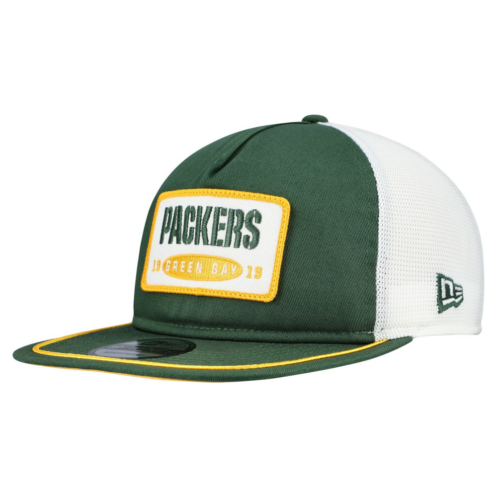 Green Bay Packers New Era Patch 19TWENTY Adjustable Hat Green/White - NFL