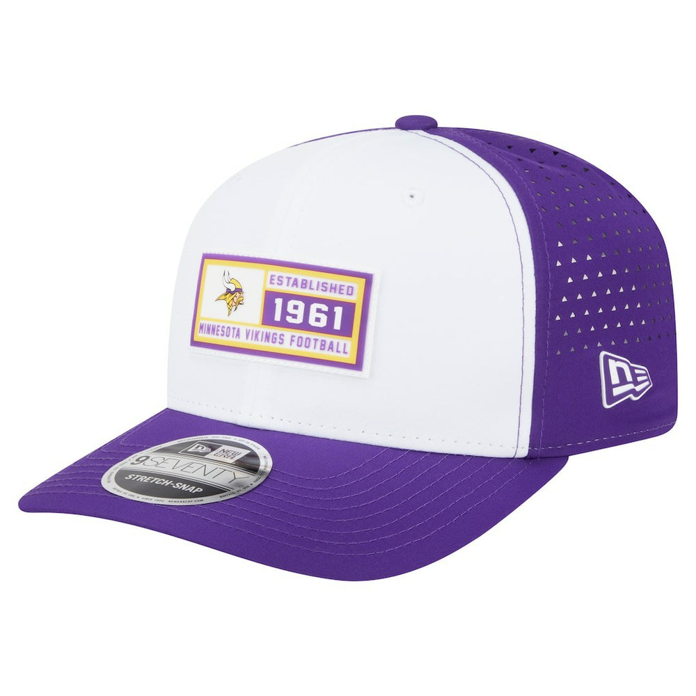 Minnesota Vikings New Era Established Patch 9SEVENTY Adjustable Hat White/Purple - NFL