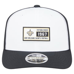New Orleans Saints New Era Established Patch 9SEVENTY Adjustable Hat White/Black - NFL