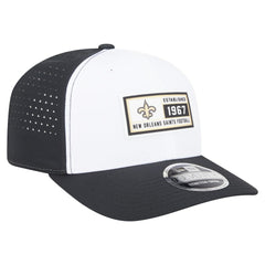 New Orleans Saints New Era Established Patch 9SEVENTY Adjustable Hat White/Black - NFL