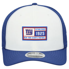 New York Giants New Era Established Patch 9SEVENTY Adjustable Hat White/Royal - NFL