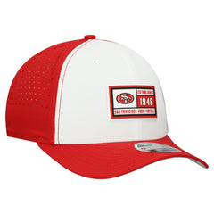 San Francisco 49ers New Era Established Patch 9SEVENTY Adjustable Hat White/Scarlet - NFL