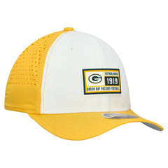 Green Bay Packers New Era Established Patch 9SEVENTY Adjustable Hat White/Gold - NFL