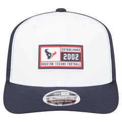 Houston Texans New Era Established Patch 9SEVENTY Adjustable Hat White/Navy - NFL