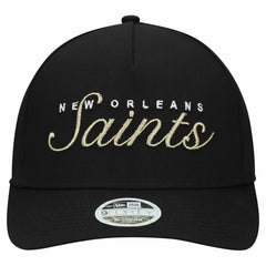 New Orleans Saints New Era Women's Metallic 9FORTY M-Crown A-Frame Adjustable Hat Black - NFL