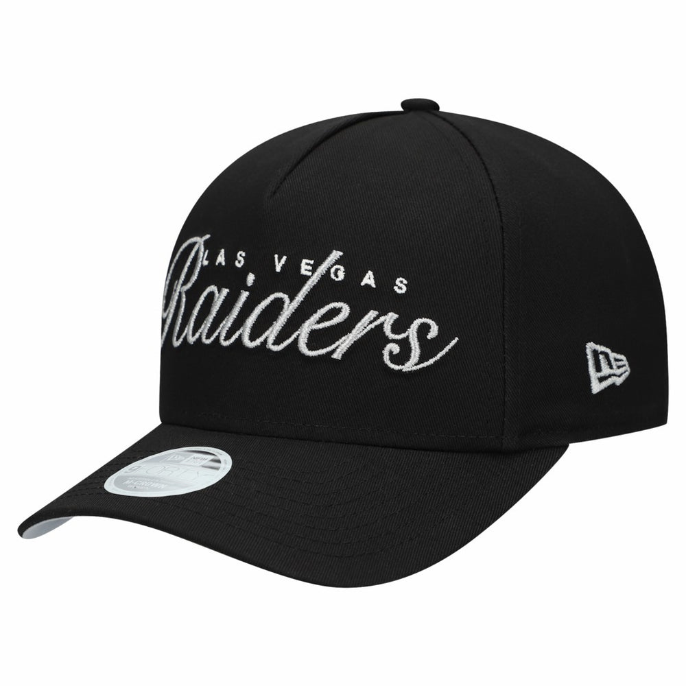 Las Vegas Raiders New Era Women's Metallic 9FORTY M-Crown A-Frame Adjustable Hat Black - NFL