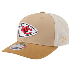 Kansas City Chiefs New Era Two-Tone Trucker 9SEVENTY Adjustable Hat Light Beige - NFL
