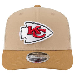 Kansas City Chiefs New Era Two-Tone Trucker 9SEVENTY Adjustable Hat Light Beige - NFL