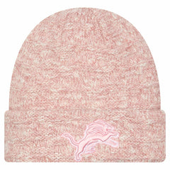 Detroit Lions New Era Women's Metallic Cuffed Knit Hat Pink - NFL