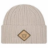 Las Vegas Raiders New Era Logo Applique Cuffed Knit Hat Light Beige - NFL