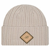 Miami Dolphins New Era Logo Applique Cuffed Knit Hat Light Beige - NFL
