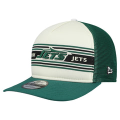 New York Jets New Era Banner A-Frame 9FIFTY Snapback Hat Cream/Green - NFL