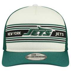 New York Jets New Era Banner A-Frame 9FIFTY Snapback Hat Cream/Green - NFL
