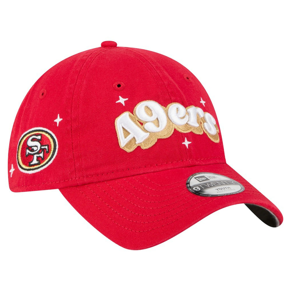 San Francisco 49ers New Era Girls Youth Cheer 9TWENTY Adjustable Hat Scarlet - NFL