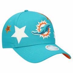 Miami Dolphins New Era Women's Stardom A-Frame 9FORTY Adjustable Hat Aqua - NFL
