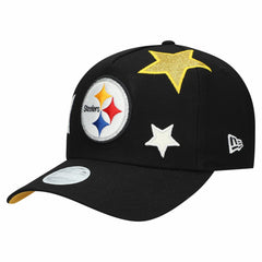 Pittsburgh Steelers New Era Women's Stardom A-Frame 9FORTY Adjustable Hat Black - NFL