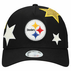 Pittsburgh Steelers New Era Women's Stardom A-Frame 9FORTY Adjustable Hat Black - NFL
